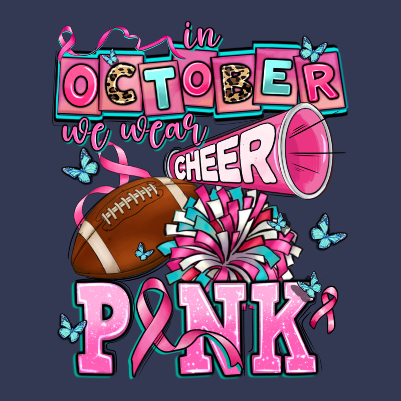 In October We Wear Cheer Pink Football Heavyweight Hoodie by AdoDesignShop | Teevron