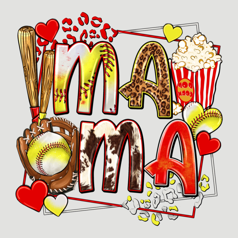 Mama Softball Baseball With Popcorn Classic Tee by texasbilliewilder | Teevron