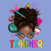 Teacher Afro Messy Bun Long Sleeve Tee | Teevron