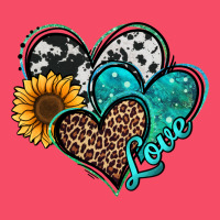 Turquoise Sunflower Hearts Premium Sweatshirt | Teevron