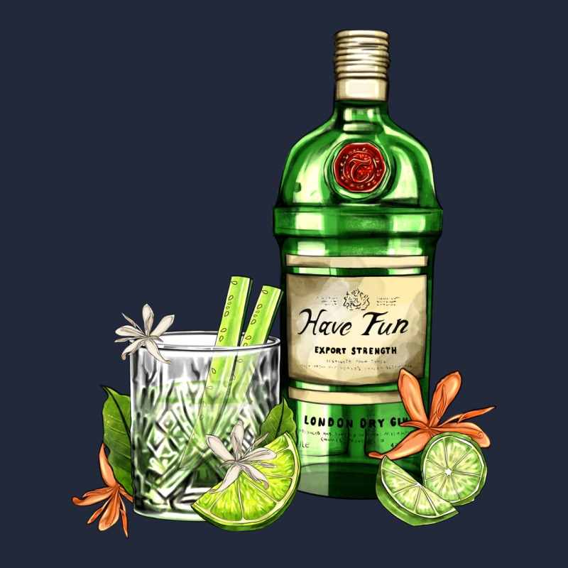 Gin Tonic Bottle And Cocktail Premium Sweatshirt by AdoDesignShop | Teevron