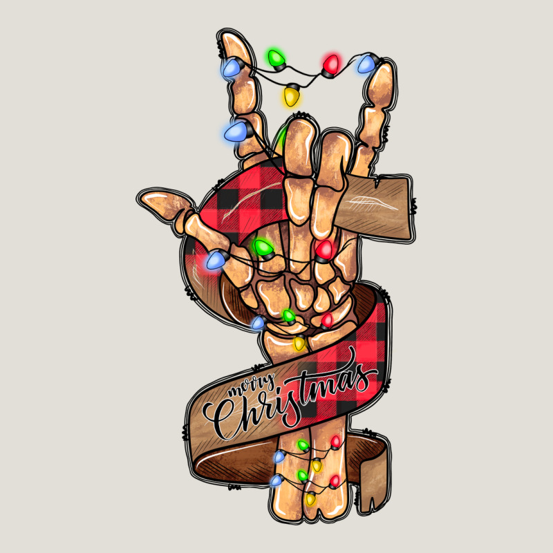 Merry Christmas Skeleton Hand Heavy Core Tee by CowhideDigitalArt | Teevron