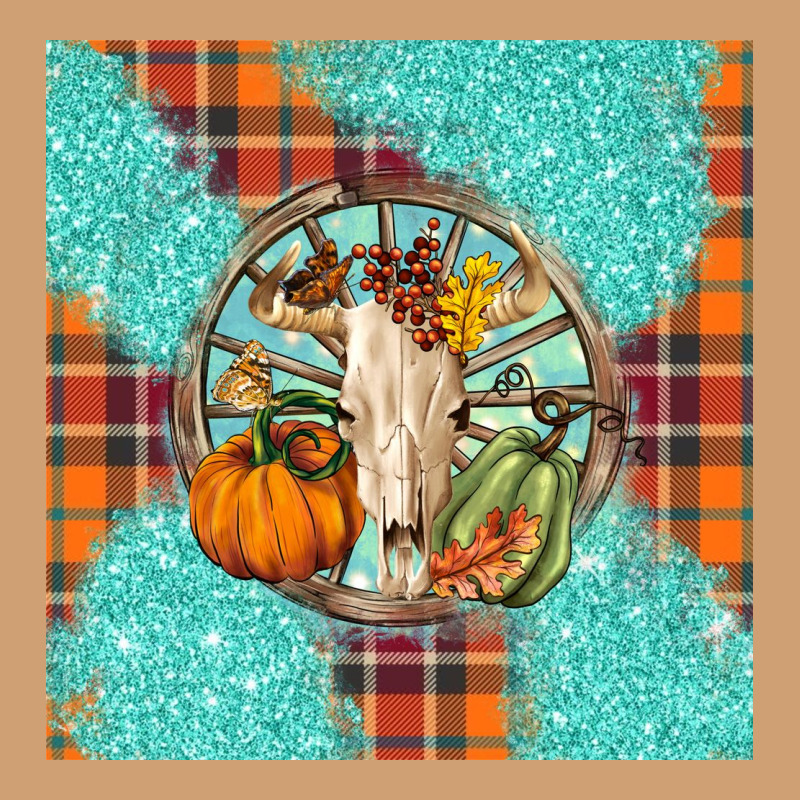 Fall Bull Skull Vintage Tee by BarkalooDesign | Teevron