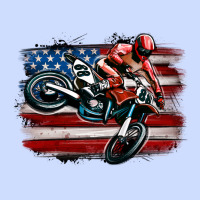 Dirt Bike American Flag Urban Heavy Tee | Teevron