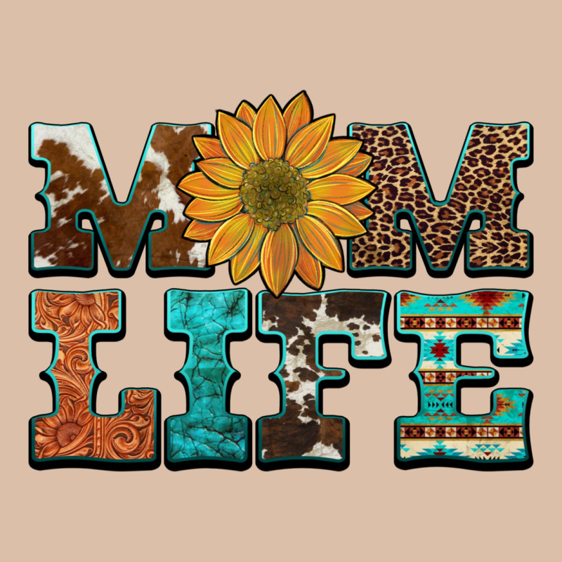 Western Cowhide Leopard Turquoise  Leather Aztec Sunflower Mom Urban Heavy Tee by Artiststas | Teevron