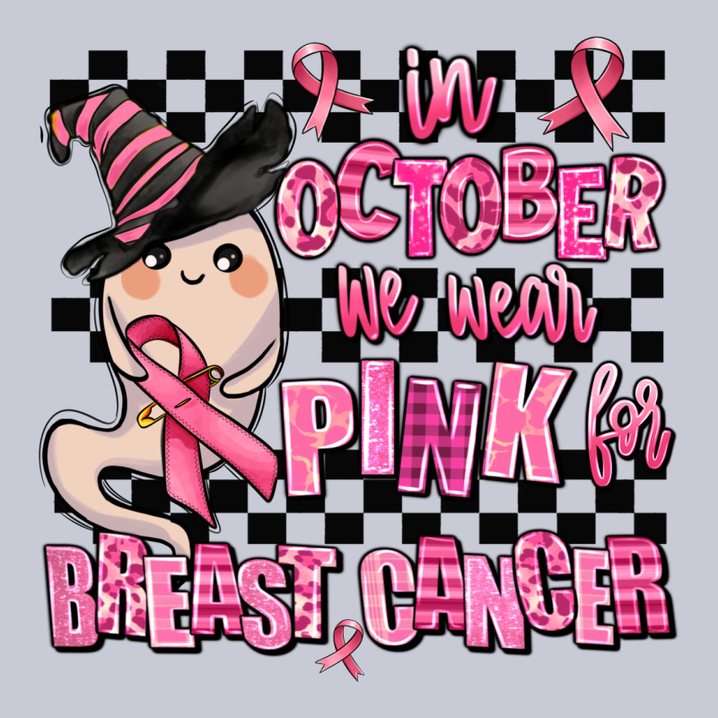 In October We Wear Pink For Breast Cancer Heavyweight Hoodie by AdoDesignShop | Teevron