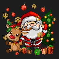 Santa And Reindeer Heavyweight Hoodie | Teevron