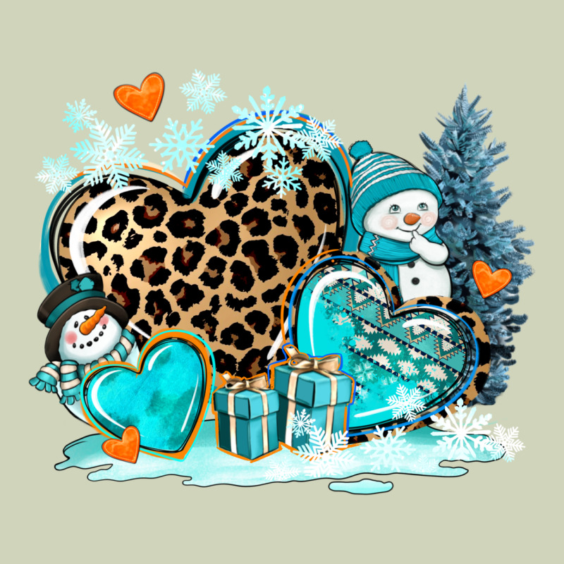 Winter Hearts With Snowmans Heavyweight Hoodie by AdoDesignShop | Teevron