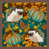 Hedgehog And Pumpkins Seamless Pattern Premium Sweatshirt | Teevron