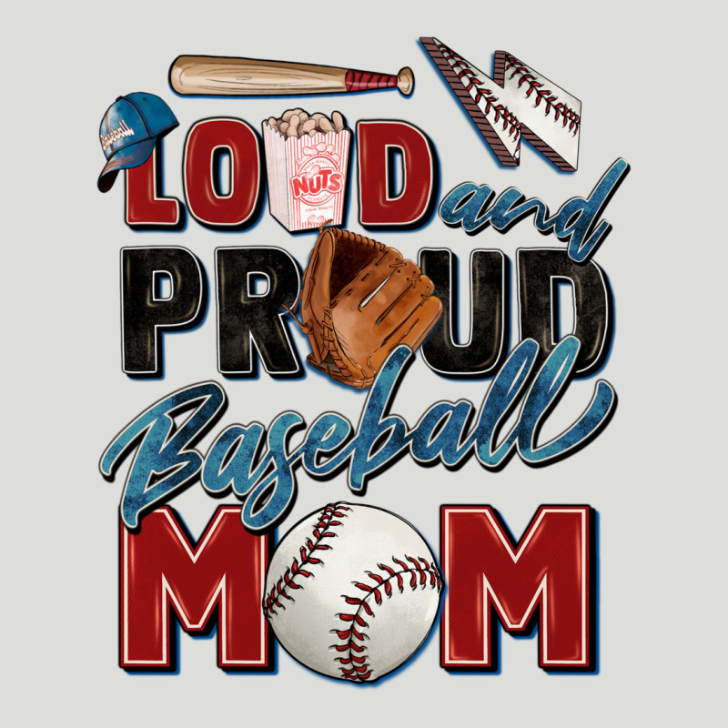 Loud And Proud Baseball Mom Zipper Hoodie by Zillion Design Studio | Teevron