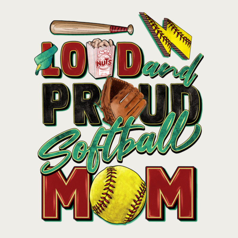 Loud And Proud Softball Mom Zipper Hoodie by Zillion Design Studio | Teevron