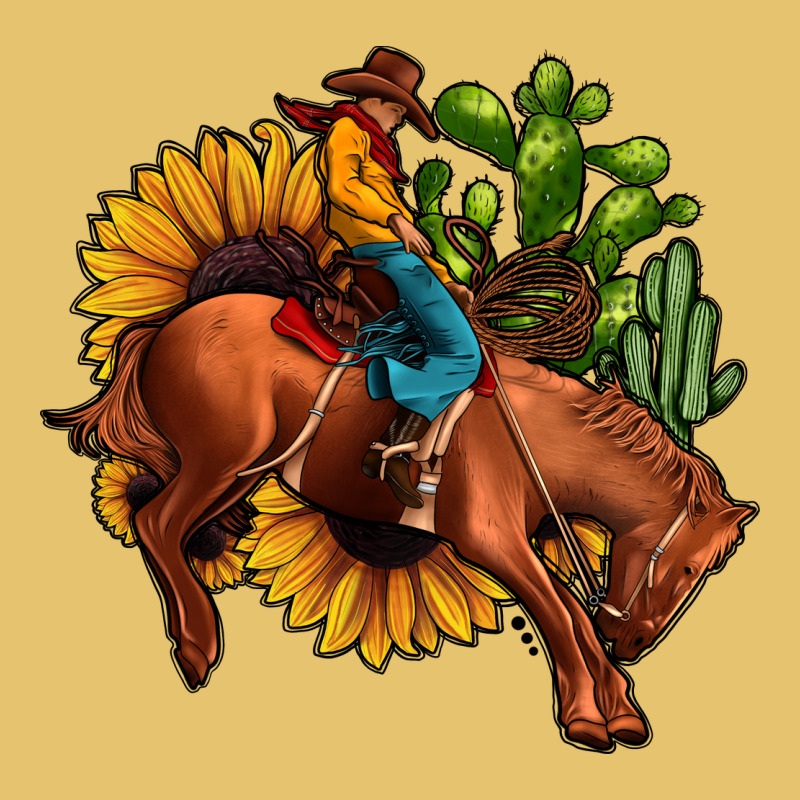 Rodeo Cowboy Sunflower Cactus Premium Sweatshirt by JahusDesignShop | Teevron