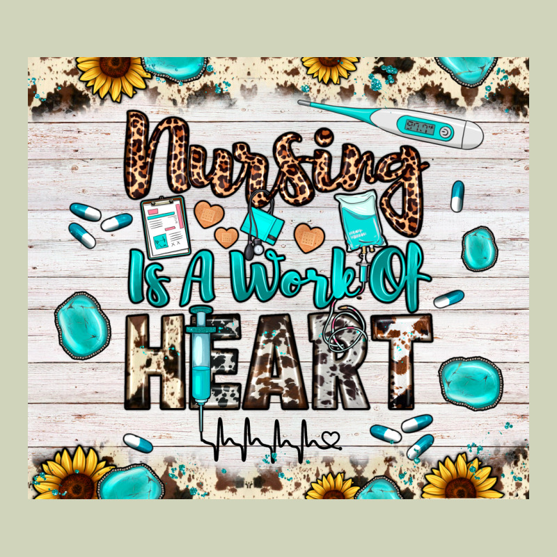 Nursing Is A Work Of Heart Heavyweight Hoodie by JahusDesignShop | Teevron
