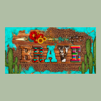 Brave Turquoise Leopard Cactus And Floral Arrow Licanse Plate Urban Heavy Tee | Teevron