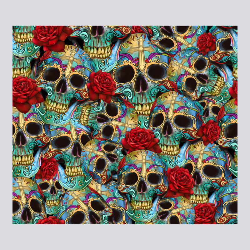 Sugar Skulls Roses Tumbler 3 Zipper Hoodie by CTS Tumbler Store | Teevron