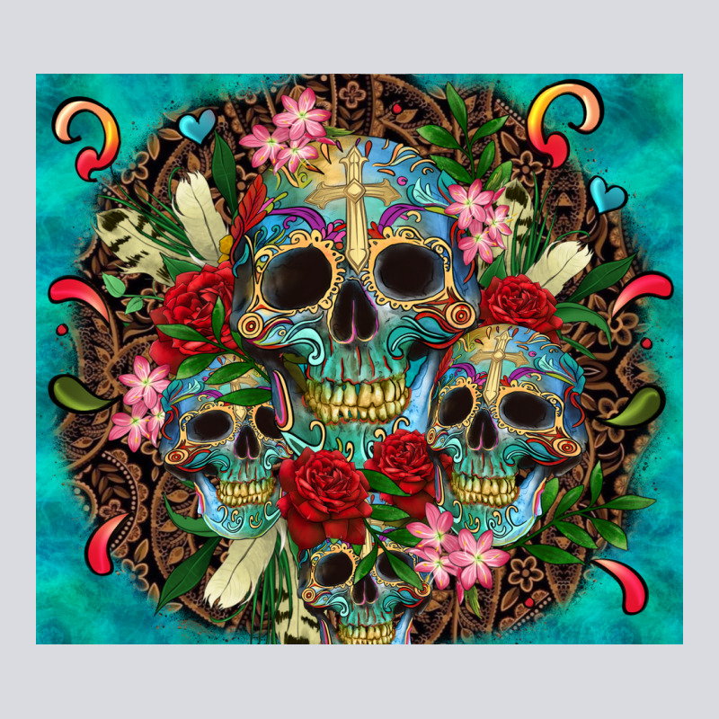Sugar Skulls Tumbler 3 Zipper Hoodie by CTS Tumbler Store | Teevron