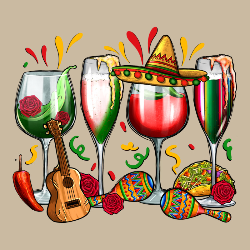 Mexico Wine Glasses Long Sleeve Tee by Zillion Design Studio | Teevron