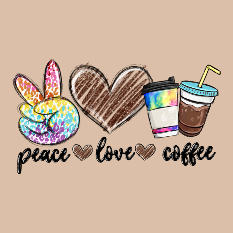 Peace Love Coffee Urban Heavy Tee by MaliasSmallBusiness | Teevron