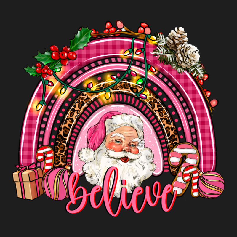 Pink Christmas Believe  Rainbow Heavyweight Hoodie by AdoDesignShop | Teevron