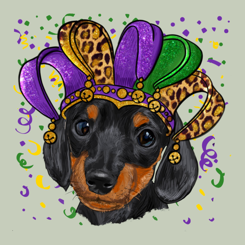 Mardi Gras Hat Dachshund Puppy Long Sleeve Tee by RanaPortraitStore | Teevron