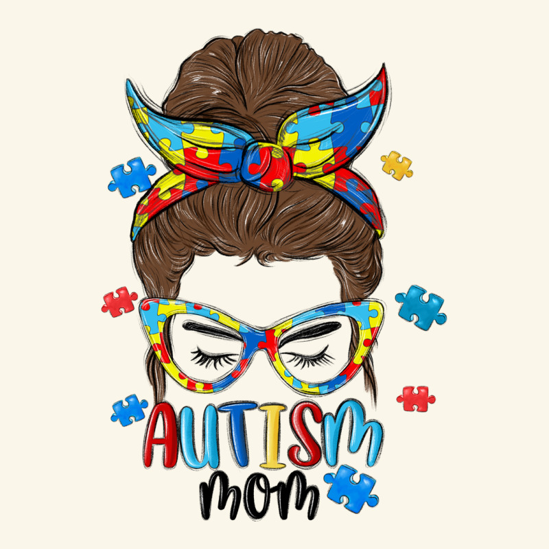 Messy Bun Autism Mom Premium Hoodie by MaliasSmallBusiness | Teevron