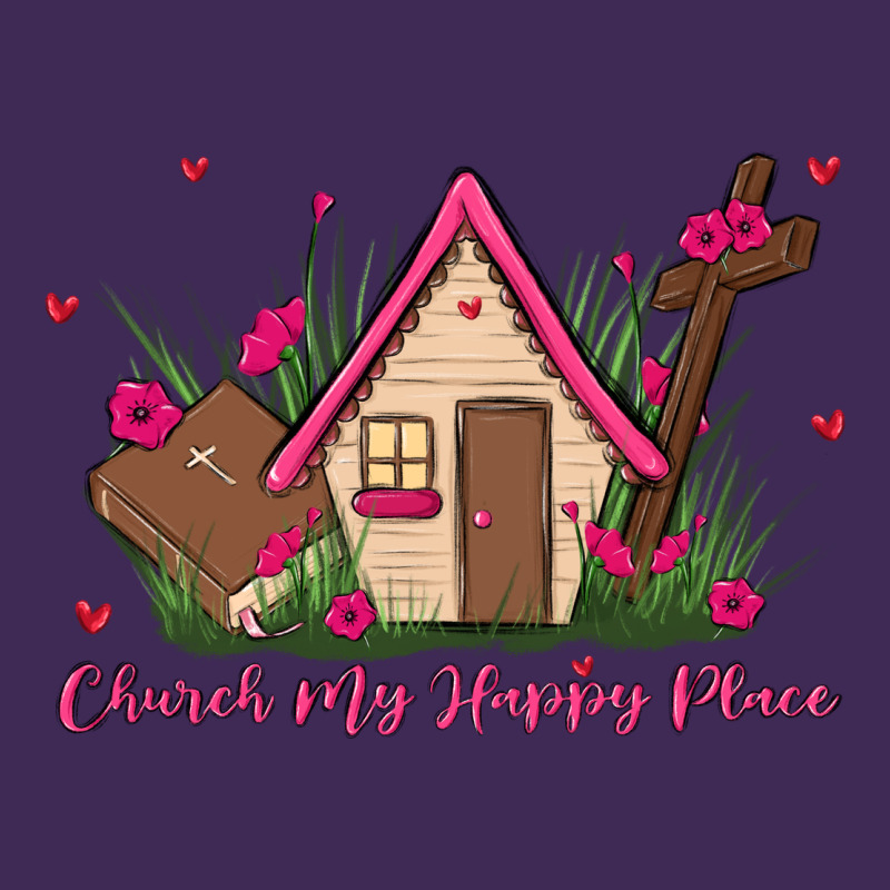 Church Is My Happy Place Premium Hoodie by MaliasSmallBusiness | Teevron