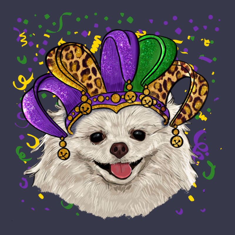 Mardi Gras Hat White Pomeranian Long Sleeve Tee by RanaPortraitStore | Teevron