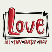 Love All Day Every Day Hearts Urban Heavy Tee | Teevron