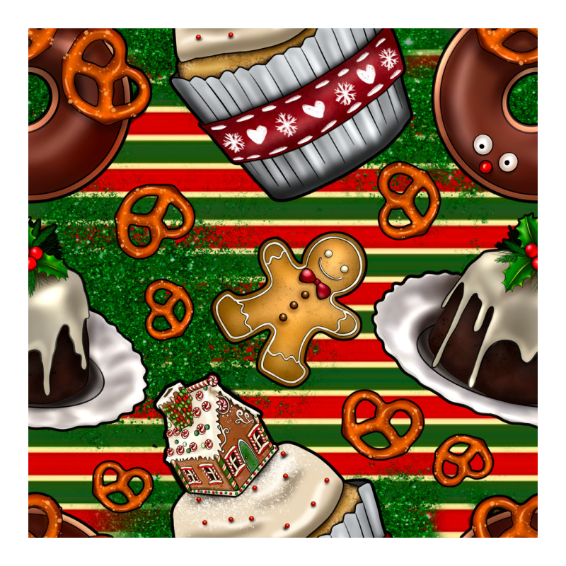 Christmas Cake Seamless Pattern Heavyweight Hoodie by BundleAndBundleShop | Teevron
