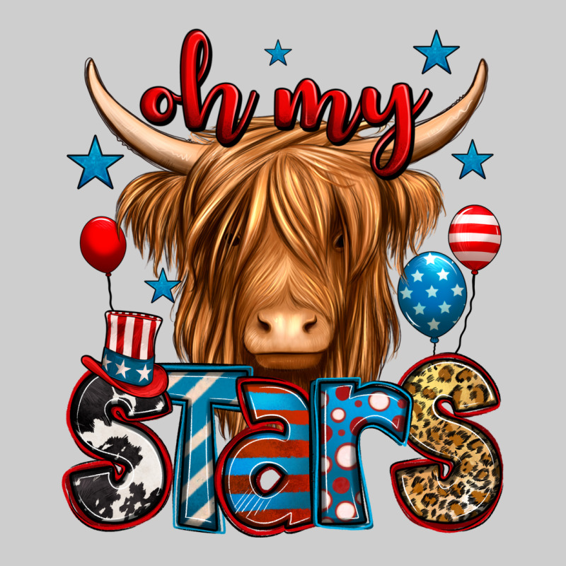 Oh My Stars 4th Of July Shaggy Cow Premium Sweatshirt by Jasminsmagicworld | Teevron