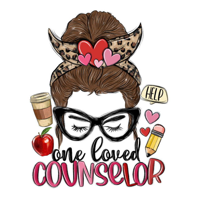 Messy Bun One Loved Counselor Premium Hoodie by MaliasSmallBusiness | Teevron