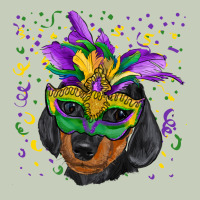 Mardi Gras Mask Dachshund Puppy Long Sleeve Tee | Teevron