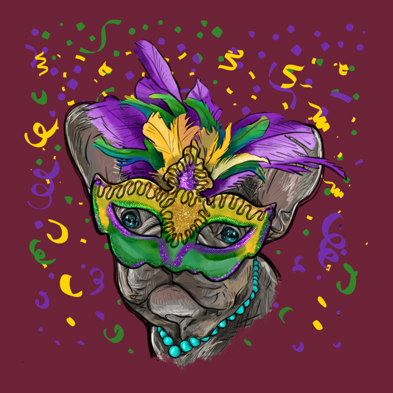 Mardi Gras Mask French Bulldog Long Sleeve Tee by RanaPortraitStore | Teevron