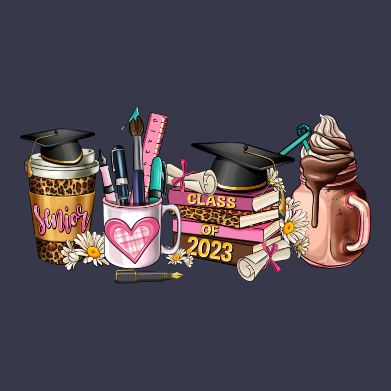 Senior 2023 Graduation Coffee Cups Long Sleeve Tee by AdoDesignShop | Teevron