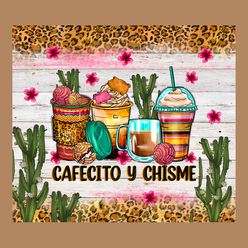 Cafecito Y Chisme Coffee Cups Long Sleeve Tee by Zillion Design Studio | Teevron