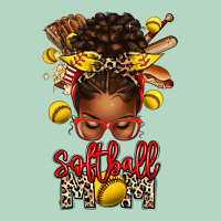 Softball Mom Afro Messy Bun Classic Tee | Teevron