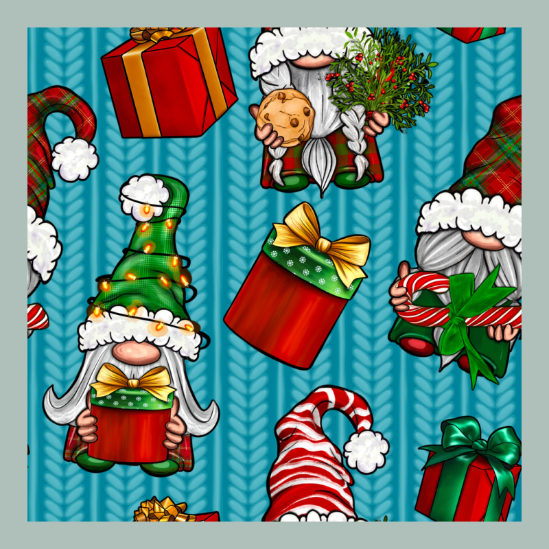 Christmas Gnomes And Gift Box Seamless Pattern Heavyweight Hoodie by BundleAndBundleShop | Teevron