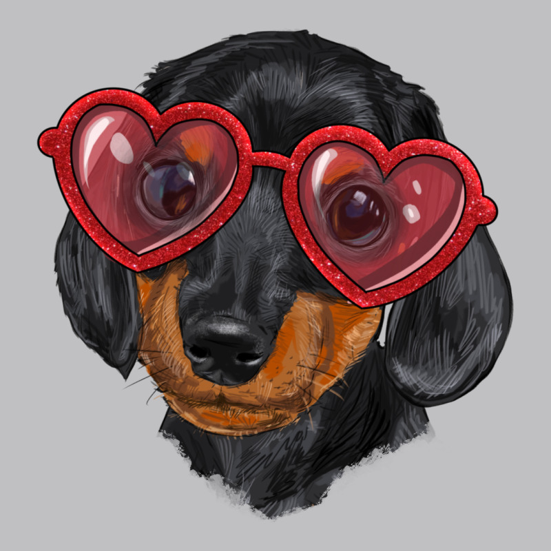 Dachshund With Love Glasses Long Sleeve Tee by RanaPortraitStore | Teevron