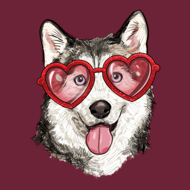 Husky With Love Glasses Long Sleeve Tee by RanaPortraitStore | Teevron