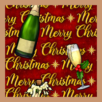 Merry Christmas Champagne Seamless Pattern Heavyweight Hoodie | Teevron