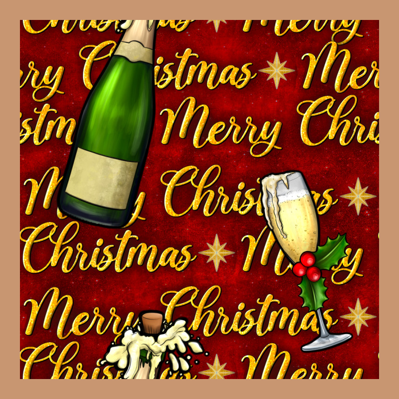 Merry Christmas Champagne Seamless Pattern Heavyweight Hoodie by BundleAndBundleShop | Teevron