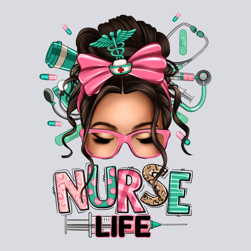 Afro Messy Bun Nurse Life Zipper Hoodie by texasbilliewilder | Teevron