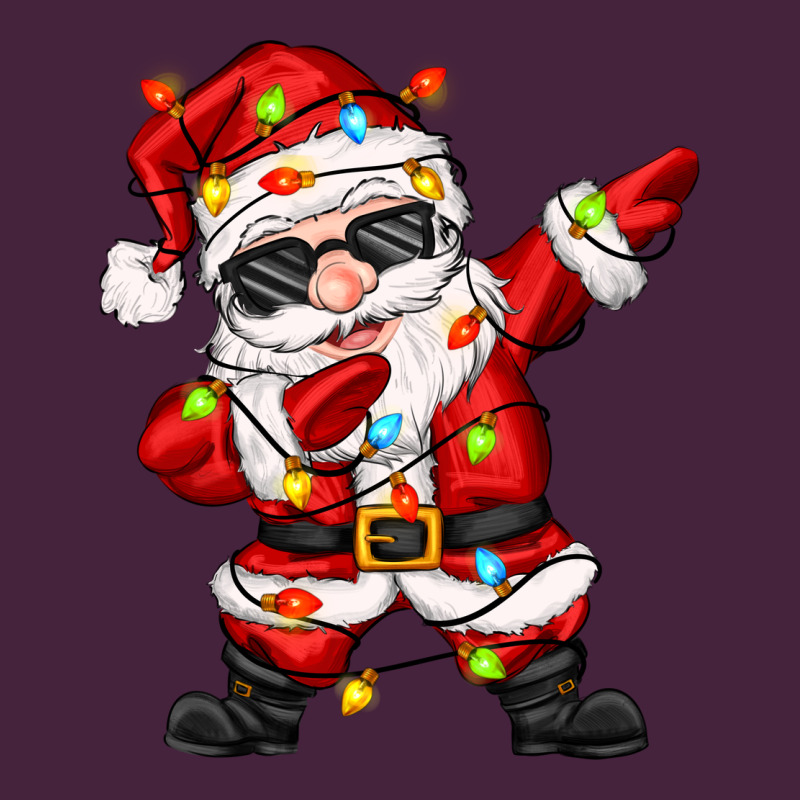 Dabbing Santa With Christmas Lights Long Sleeve Tee by Zillion Design Studio | Teevron