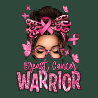 Brest Cancer Warrior Afro Messy Bun Zipper Hoodie | Teevron
