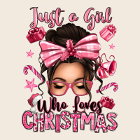 Just A Girl Who Loves Pink Christmas Messy Bun Zipper Hoodie | Teevron