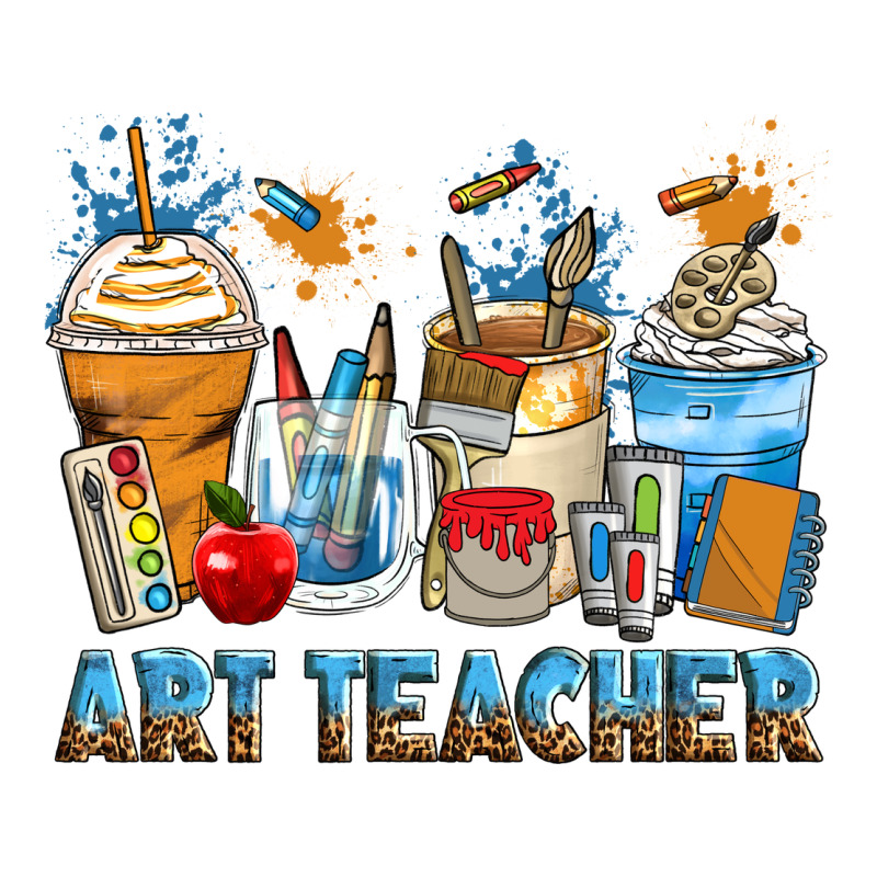 Art Teacher Coffee Cups Zipper Hoodie by Zillion Design Studio | Teevron
