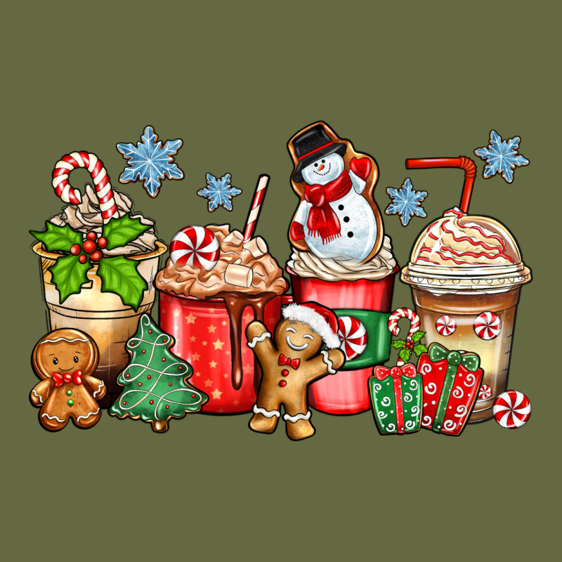 Christmas Coffee Cups Long Sleeve Tee by Zillion Design Studio | Teevron