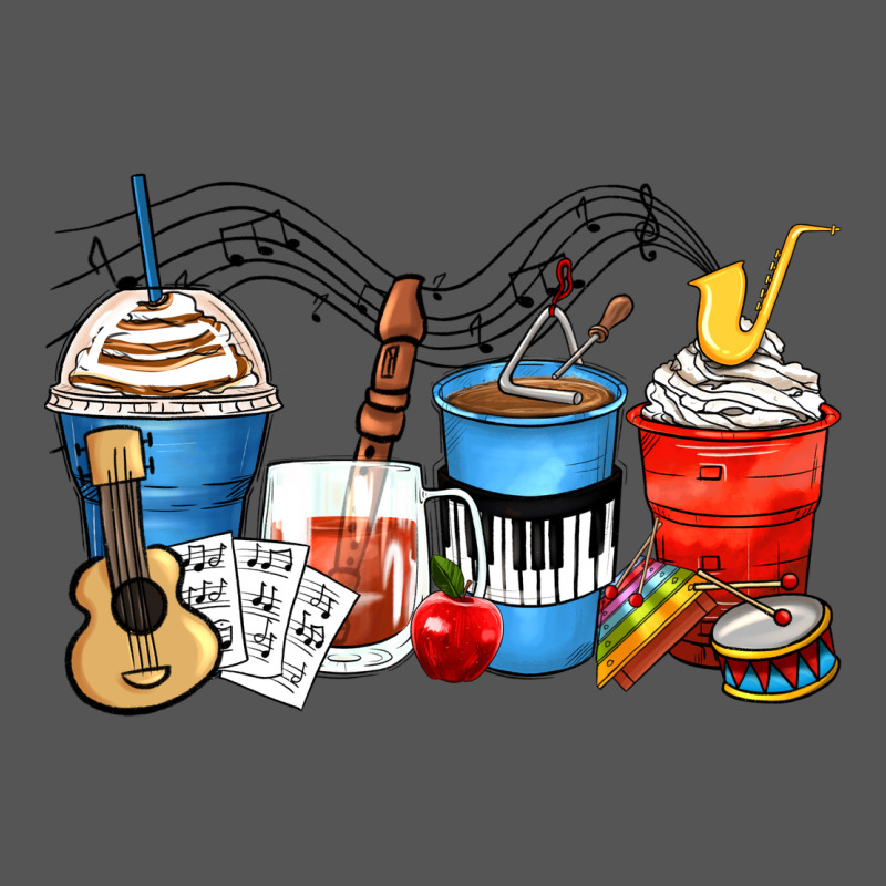 Music Teacher Coffee Cups Zipper Hoodie by Zillion Design Studio | Teevron