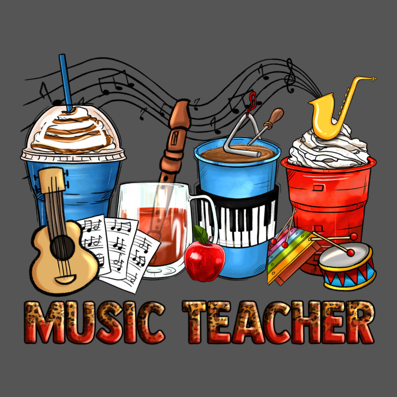 Music Teacher Coffee Cups Zipper Hoodie by Zillion Design Studio | Teevron