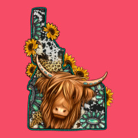 Idaho Map Long Haired Cow Premium Sweatshirt | Teevron